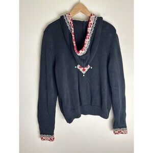 Woolrich Cardigan Sweater Hooded L Shacket Hoodie Aztec Boho Nordic Fair Isle